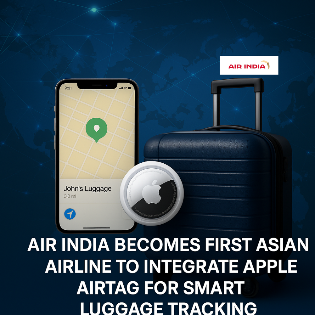 Air India Becomes First Asian Airline to Integrate Apple AirTag for Smart Luggage Tracking